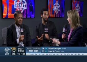 Caleb Williams and Rome Odunze speak with Stacey Dales one day after being drafted by Bears