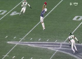 Hollins' got hops! WR leaps to grab 17-yard pass from Maye