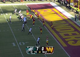 Kenny Pickett's first TD pass as an Eagle pinpoints A.J. Brown on slant route