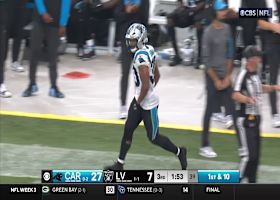 Chuba Hubbard rumbles down sideline for 20-yard gain