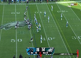 Jalen Hurts' 35-yard run places Eagles into first-and-goal opportunity vs. Panthers