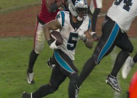 Rico Dowdle's 25-yard catch and run marks Panthers' longest play of day so far