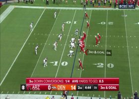 Justin Strnad's hit-stick tackle sparks Broncos' fumble recovery in red zone