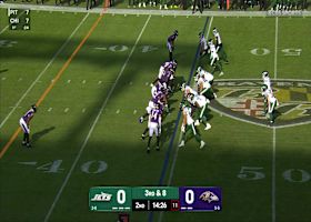 Dre'Mont Jones deflection of Tyrod Taylor's pass forces Jets to punt