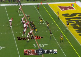 Alex Highsmith's red-zone sack of Browning comes off QB's blind side