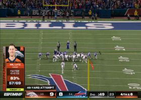 Lutz's 49-yard FG sneaks inside the right upright