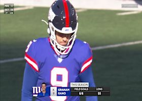 Graham Gano's first missed field goal of 2025 preserves 49ers' 17-7 lead