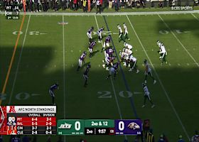 John Metchie III zooms past Ravens defenders on 19-yard catch and run