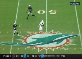 Isaiah Pola-Mao gets under Tua Tagovailoa's errant throw for Raiders' INT