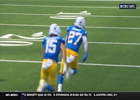 Dobbins bolts 46 yards to open turf on electrifying third-down pickup