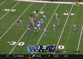 Stroud darts pass to Woods for an 18-yard gain