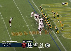 Caleb Williams' TD loft to wide-open Loveland trims Packers' lead to 21-20