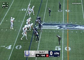 Philip Rivers' first completion since 2020 goes for a 12-yard gain to Michael Pittman Jr.
