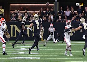 Taysom Hill shows off his arm on 18-yard pass to Kevin Austin Jr.