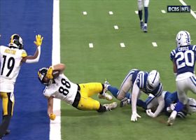 Freiermuth finds the end zone as TE barrels between Colts tacklers on TD