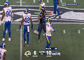 Darnold's 16-yard dart to Smith-Njigba crosses into Rams' territory