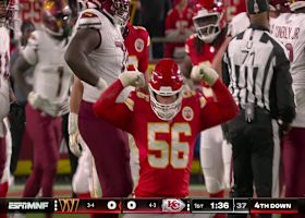 George Karlaftis boosts his 2025 sack total to 4.5 on Mariota takedown