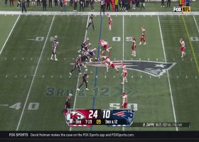 Jaylen Watson comes free on corner blitz for sack of Zappe