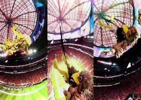 Ludacris performs at halftime of Saints-Falcons Week 12 matchup