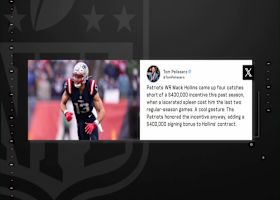 Patriots honor Mack Hollins’ incentive after injury left him four catches short | 'The Insiders'