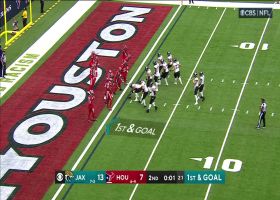 Texans stuff Etienne's rush attempt on final play of first half inside 5-yard line