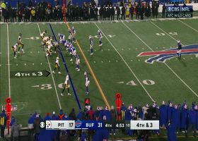 Rudolph's fourth-down incompletion to Pickens gives Bills possession at key moment