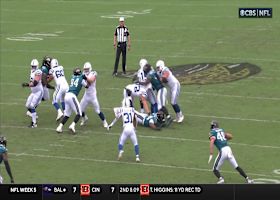 Josh Hines-Allen hunts down Flacco sack