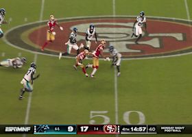 Christian McCaffrey explodes upfield for 17-yard run into Panthers territory