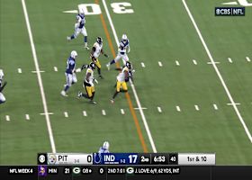 Fields steps up and find Patterson on 14-yard shuttle pass