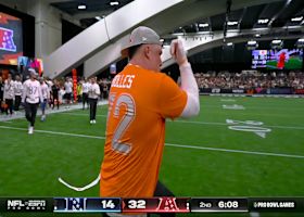 The unstoppable machine! Garett Bolles hauls in another pass in the end zone