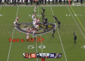 Browning layers 19-yard throw over middle to Hudson