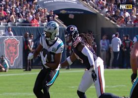 Tremaine Edmunds forces fumble vs. Chuba Hubbard as Kyler Gordon recovers