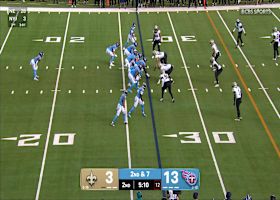 Ward drops a 27-yard pass in to Van Jefferson