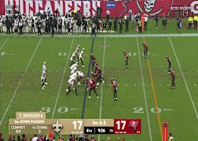 Neal's tightrope act along the sideline ends in a first-down pickup for New Orleans