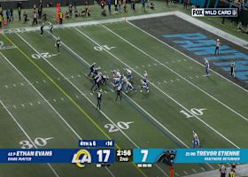 Troy Reeder lands on Trevor Etienne's fumble for Rams recovery