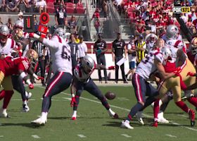 49ers scoop up Rhamondre Stevenson's fumble in fourth straight game