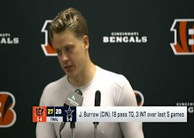 Joe Burrow: 'We could have used that luck' earlier in the season