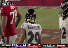 Ar'Darius Washington wraps up and brings down Mayfield for a sack