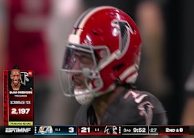 Bijan Robinson breaks a Falcons franchise record for scrimmage yards in season reaching 2,197 yards