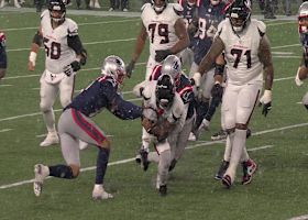 Christian Gonzalez forces Woody Marks fumble for 8th turnover of Texans-Patriots game