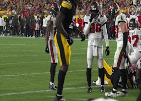 Trey Sermon charges in for a 1-yard score