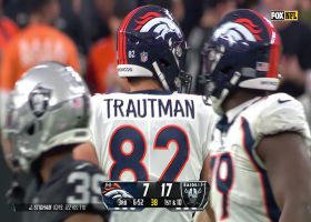 Stidham’s fake toss fools Raiders for a 21-yard gain to Trautman
