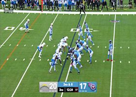 Cam Ward dials launch codes to Elic Ayomanor for 29-yard gain vs. Chargers