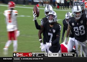 Can't-Miss Play: Moehrig's INT vs. Mahomes gives Raiders possession inside KC's 5-yard line