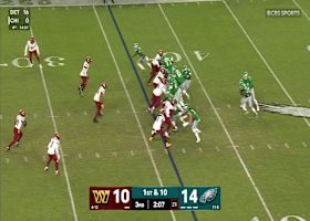 Tank Bigsby's 13-yard run features a vicious stiff arm