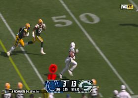 Jonathan Taylor bursts into clear for 29-yard run vs. Packers on 'counter trey' play call