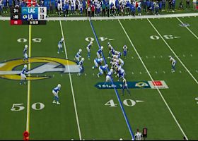 Presley hits the burners after catching the pass from Bennett for 22 yards