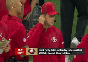 Brock Purdy (toe) and Ricky Pearsall (knee) ruled out Sunday vs. Texans | 'The Insiders'