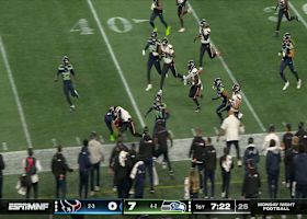 Tremon Smith's truck stick sends Jason Myers directly into the ground