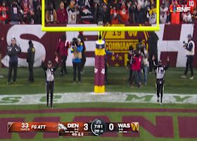 Will Lutz's second 33-yard FG of the night extends Broncos lead to 6-0 vs. Commanders